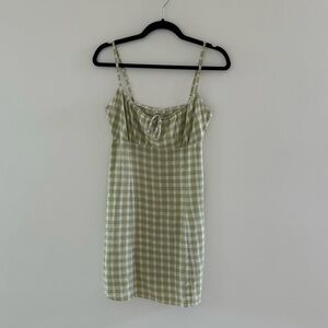 Brandy Melville/ John Galt Mini Dress in Lime Green Plaid